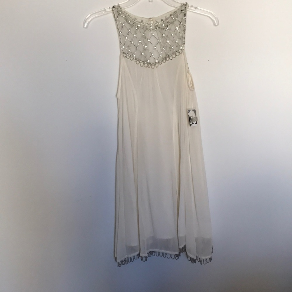 Ivory kimchi blue short formal dress size XS